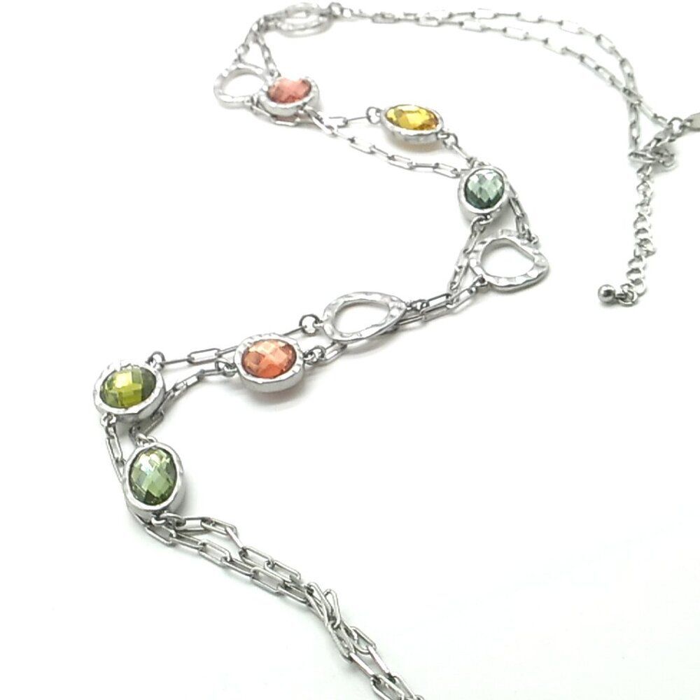Lia Sophia Pastel GUMDROPS Silver-tone Retired Necklace